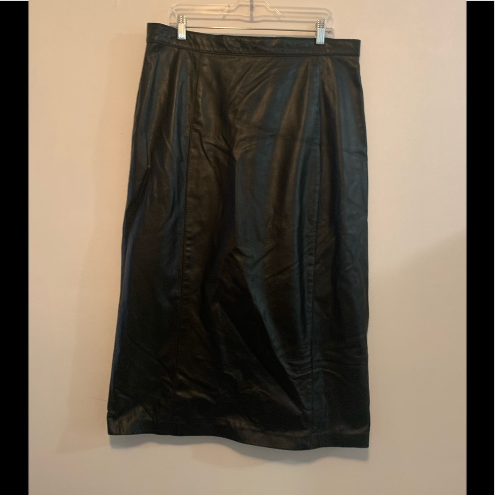 Gorgeous vintage long leather skirt.